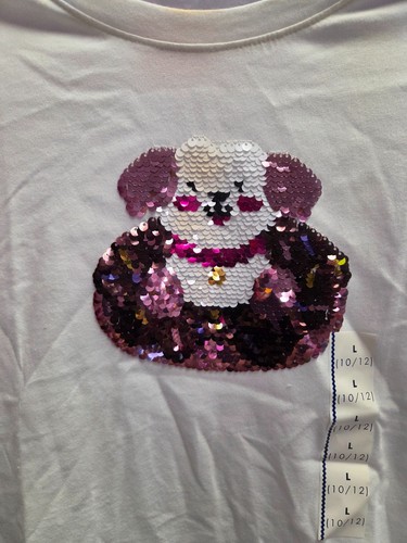 cat and jack sequin puppy kids short sleeve shirt - Afbeelding 5 van 5