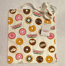 Krispy Kreme x Primark Reusable Cotton Tote Bag Doughnuts Print Cream One Size