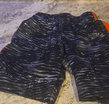 Champion Boys Athletic Mesh Shorts XS 4-5 Black Orange White Elastic Waist
