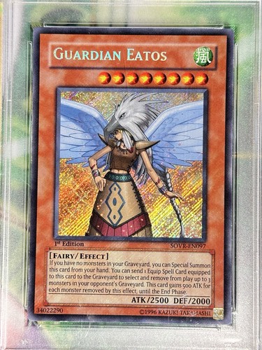 Yugioh Guardian Eatos SOVR-EN097 1st Edition Secret Rare PSA 7 Near Mint - Picture 4 of 11