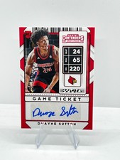 2020-21 Panini Contenders Draft Picks Variation Red Dwayne Sutton Auto RC