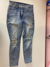 Lucky Brand Light Wash Skinny Fit Jeans High Rise  Size 3 27-29 ripped ankle