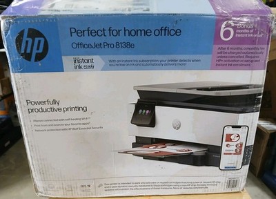 HP OfficeJet Pro 8138e Wireless All in One Color Inkjet Printer