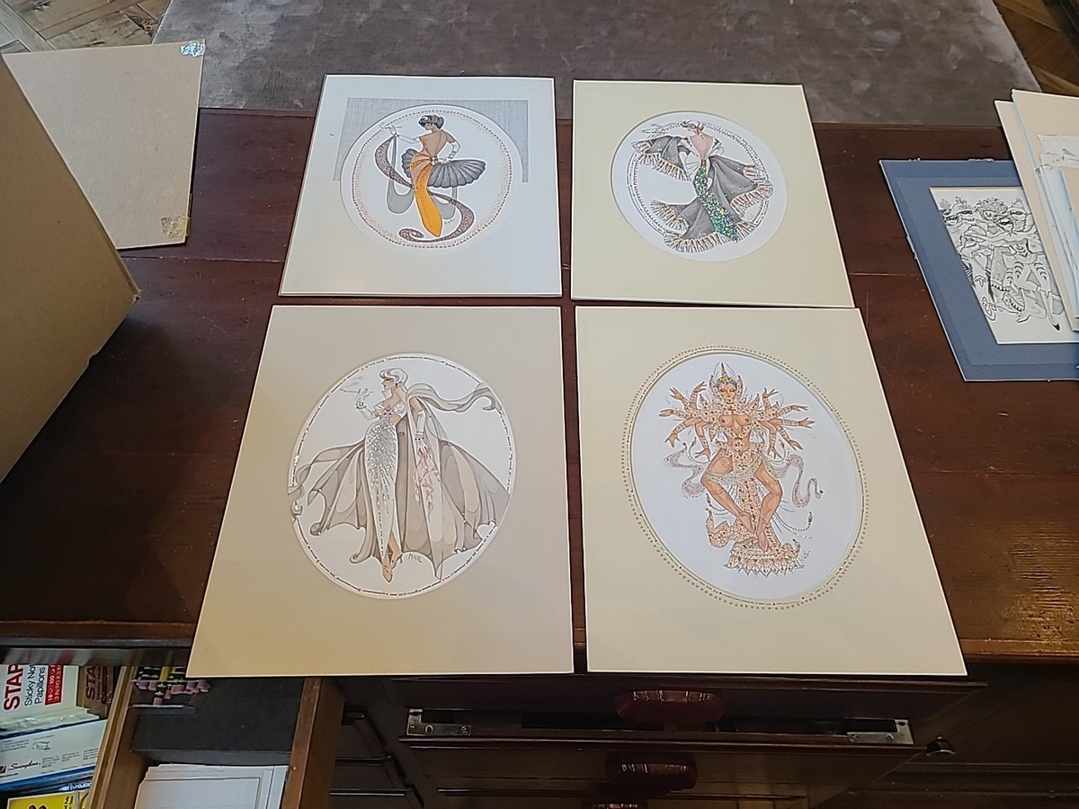 ANOTHER MAGAZINE BOOK 写真集 Lot of 30 + Original Karl Engle Drawings / Watercolor Art