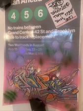 graffiti art original MTA LAMINATED GRAND CENTRAL 42nd St TOPIK TSK ENYCEEE