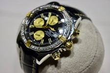 Breitling Chronomat Stainless Steel 18k Watch B13356 Diamond Bezel Auto 44mm 2