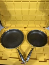HEXCLAD 2 Piece Nonstick Stainless Steel Frying Pan Set 10 12” MSRP $300