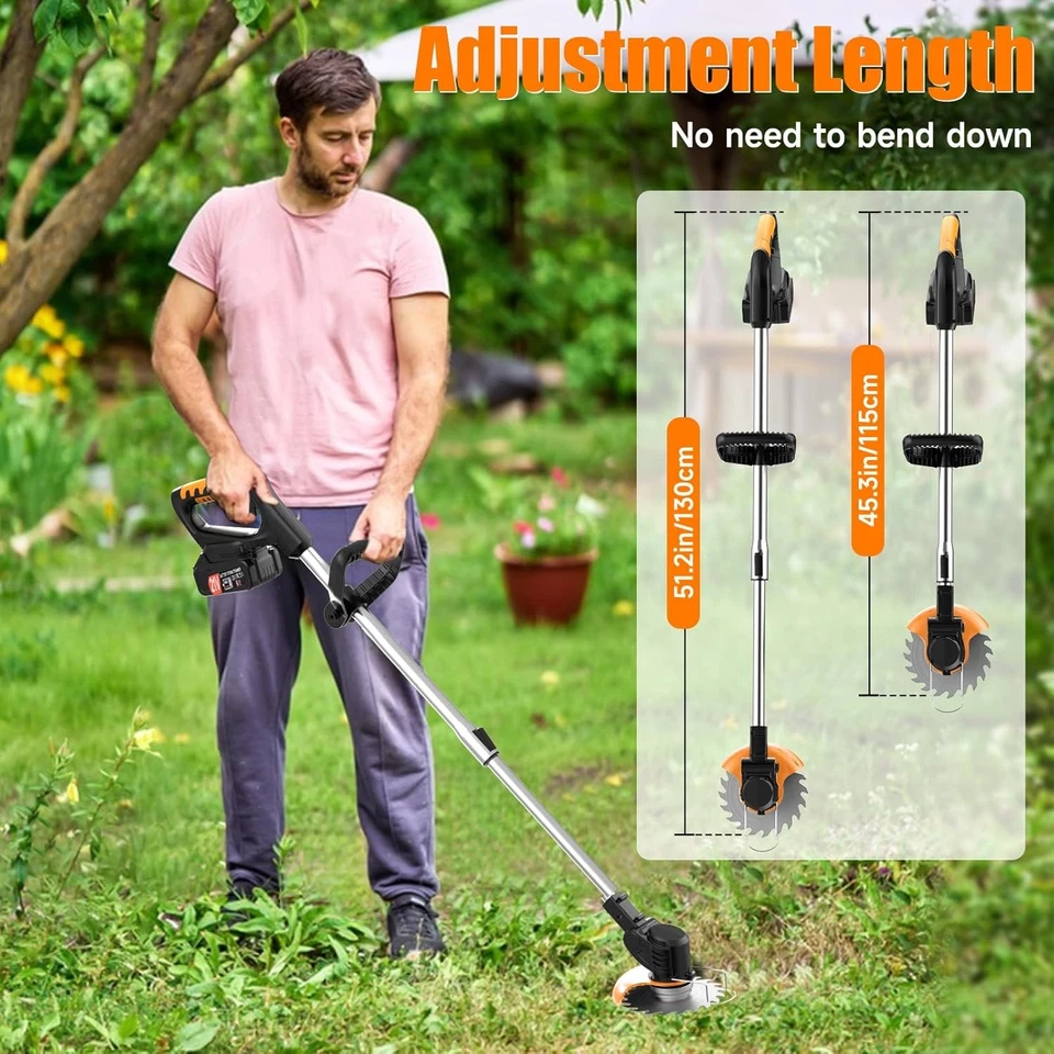 Electric Weed Wacker Cordless Stringless,Grass Trimmer,With 2 Batteries, 1 Charg - Image 4 of 4