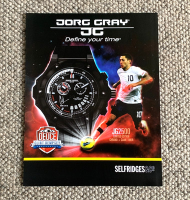 JORG GRAY JG2500 - RAHMENBARES SAMMLERSTÜCK ORIGINAL KLASSISCHE UHR WERBUNG