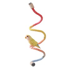 Multi-Color Rope Bird Perch Toys for Parrot Cage Stand, Climbing Swing Access...