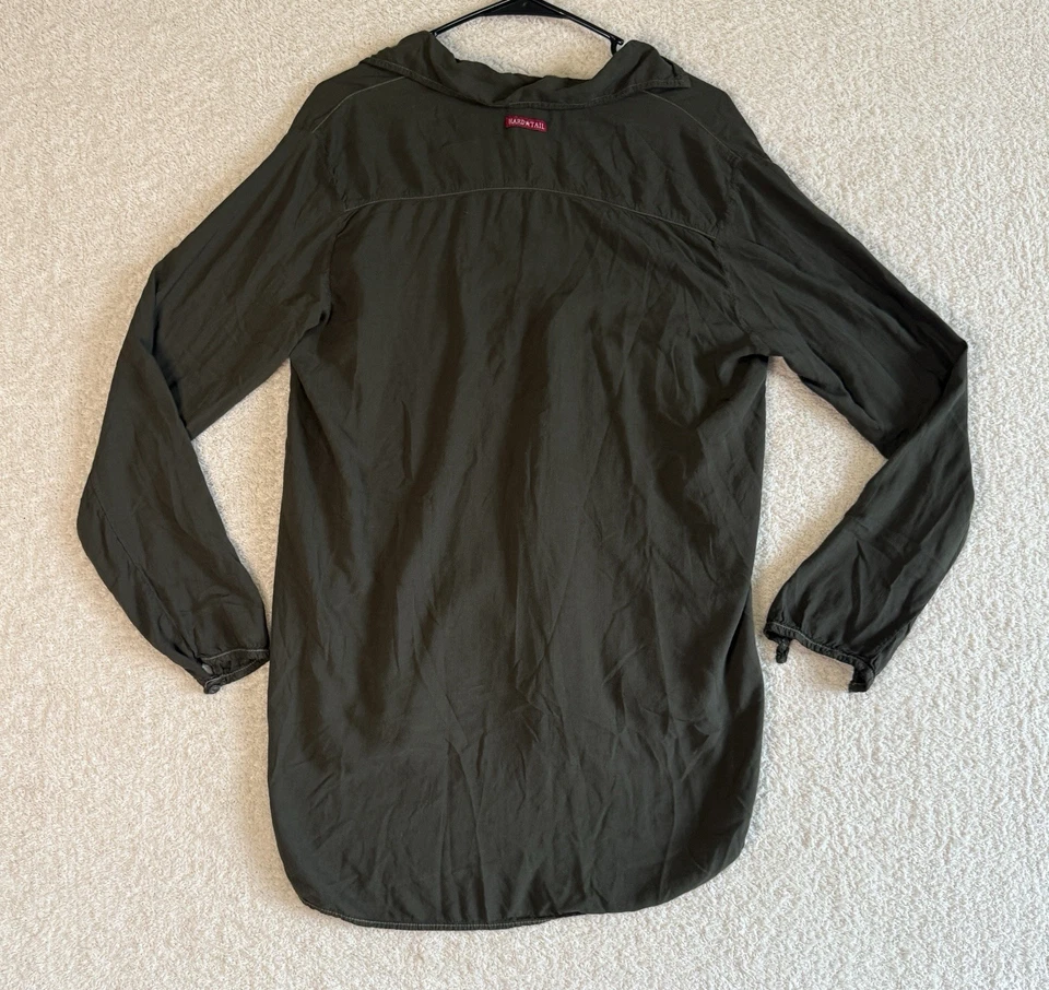 Hard Tail Forever Women's Dark Green Blouse. Size Small - Image 2 of 4