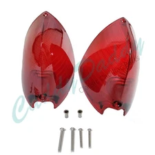 1951 1952 1953 Cadillac Tail Light Lenses 1 Pair REPRODUCTION