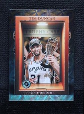 2023-24 Panini NBA Hoops Premium Stock Trophy Case Tim Duncan #3 HOF y8a