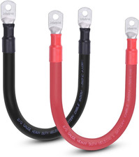 2/0 AWG Flexible Battery Cable with 5/16" Terminals - OFC Pure Copper Inverter 