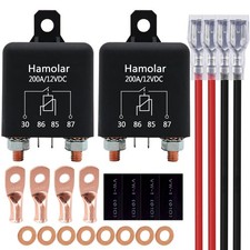 2 Pack 12V 200 Amp Continuous Duty Relay Switch Car Starter Heavy Duty Split