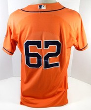2013-19 Houston Astros #62 Game Used Orange Jersey Nameplate Removed 46 DP25527