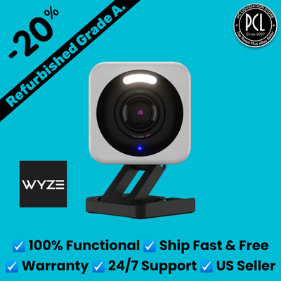  WYZE Cam V4 2.5k QHD WiFi In/Outdoor Wired Security Camera - Gray&Black  