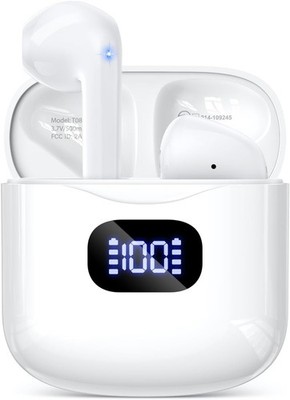 Wireless Earbuds Bluetooth 5.3 40Hrs Play Stereo IPX7 Headphone w/ LED Case