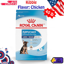 Large Puppy Dry Dog Food 40lb Bag Size Health Nutrition Growth For High Protein 2.35 per pound