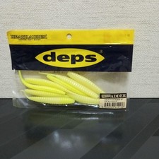 deps DeathAdder Yellow Soft Worm Lure Deep Groove Fishing Accessory