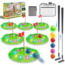 Light Up Golf Play Set - Upgraded Toy Golf Putting Game Set with 6 LED Target...