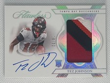 2025 Flawless Football - Tez Johnson Rookie Patch Auto Silver /20 Buccaneers RC