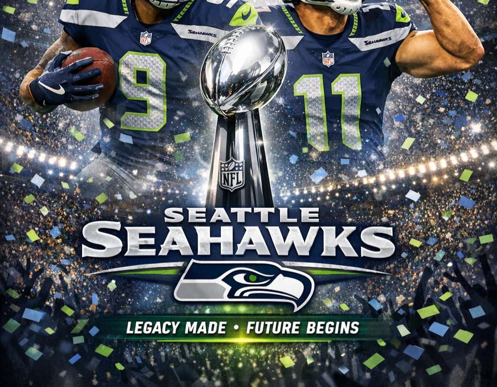 Seattle Seahawks Super Bowl LX Champions 2026 POSTER