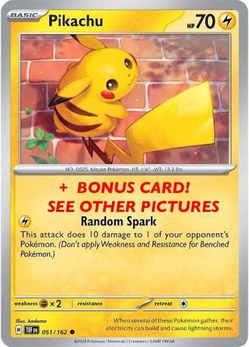 【ARS AU 真贋鑑定】英語版ピカチュウ Pikachu 051/162 Pikachu 051/162 SV05: Temporal Forces for sale | eBay