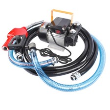 Fuel Transfer Pump Electric Diesel Kerosene Pump 110V AC 16GPM Nozzle Hoses Pipe