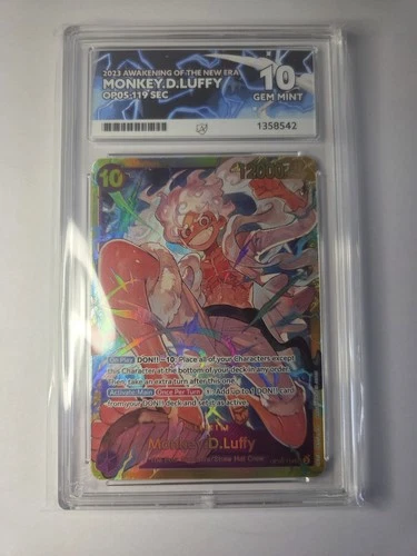 One Piece TCG OP05-119 Monkey D Luffy Alternative Art SEC ACE 10 English