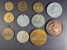 1892-1893 Columbian Exposition Souvenir Tokens/ So Called dollars 11 piece Lot.
