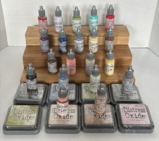 LOT OF 8 Tim Holtz DISTRESS OXIDE Ranger Ink Pads 20 Ink Bottles Brand NEW SB2