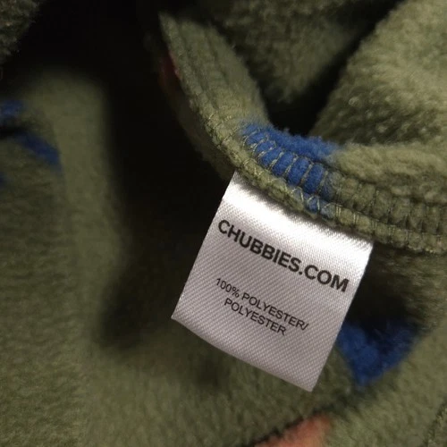 Chubbies Fleece 1/4 Zip Mens Large Green The Flame Commander Southwestern Tribal image 8