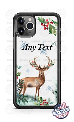 Xmas Winter Wonderland Deer Stag Buck Phone Case Cover for iPhone Samsung gift