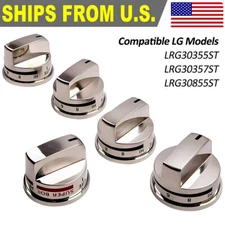 Stove Knob EBZ37189611 4pcs, Super Boiling Control Knob EBZ37189609 1pcs for LG