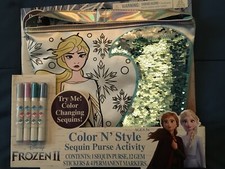 Frozen II Color N' Style Sequin Purse Activity NEW In Package mm1
