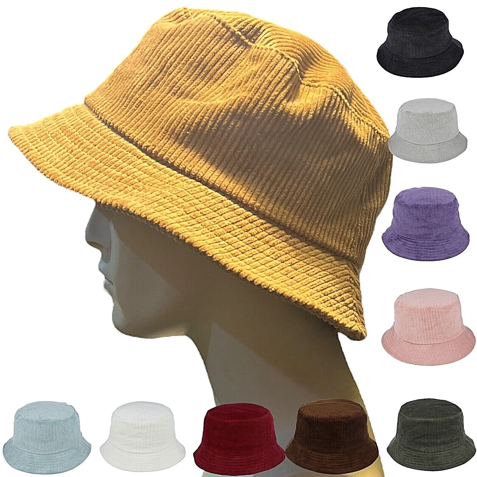 Bucket Hat Corduroy Cord Summer Winter Unisex Sun Bush Hat Mens Womens Ladies
Opens in a new window 