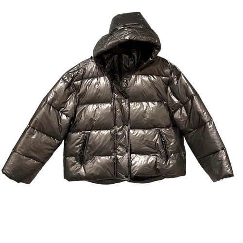 Gap | Puffer Coat Heavyweight Hood Gunmetal Gray Metallic- Size XL Tall