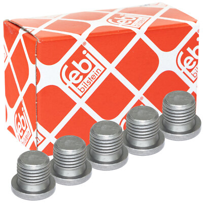 Ölablassschraube FEBI 103328 M14 x 1,5 mm Set 5 Stück für Audi Porsche Seat VW