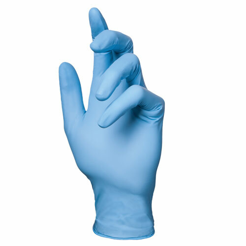~ SN73 mittelblaue Handschuhe ohne Nitril puder & latexfrei - Box mit 100 Handschuhen ~ - Bild 1 von 2