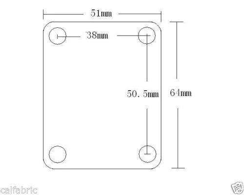 Placa de Cuello de Guitarra CROMADA Grabada Personalizada - Estilo Guitarra Guardabarros de 4 Agujeros Foto 2 de 4
