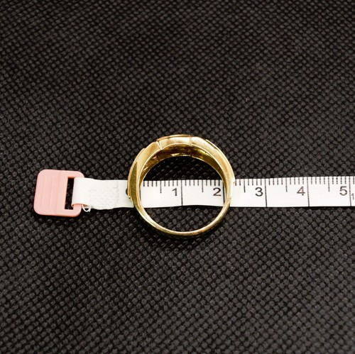 10K Mehrfarbiger Gelb & Weißgold & Diamant Herren Ring Größe 10,75, 3,88 gr - Bild 15 von 22