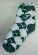 New York Jets Women's Sleep Soft Socks Medium Size 6 to 11 Argyle