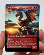 Ancient Copper Dragon Proxy Card with Custom designed art