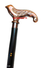 Nautical Antique Finish Bird Handle BLACK wooden cosplay walking stick cane
