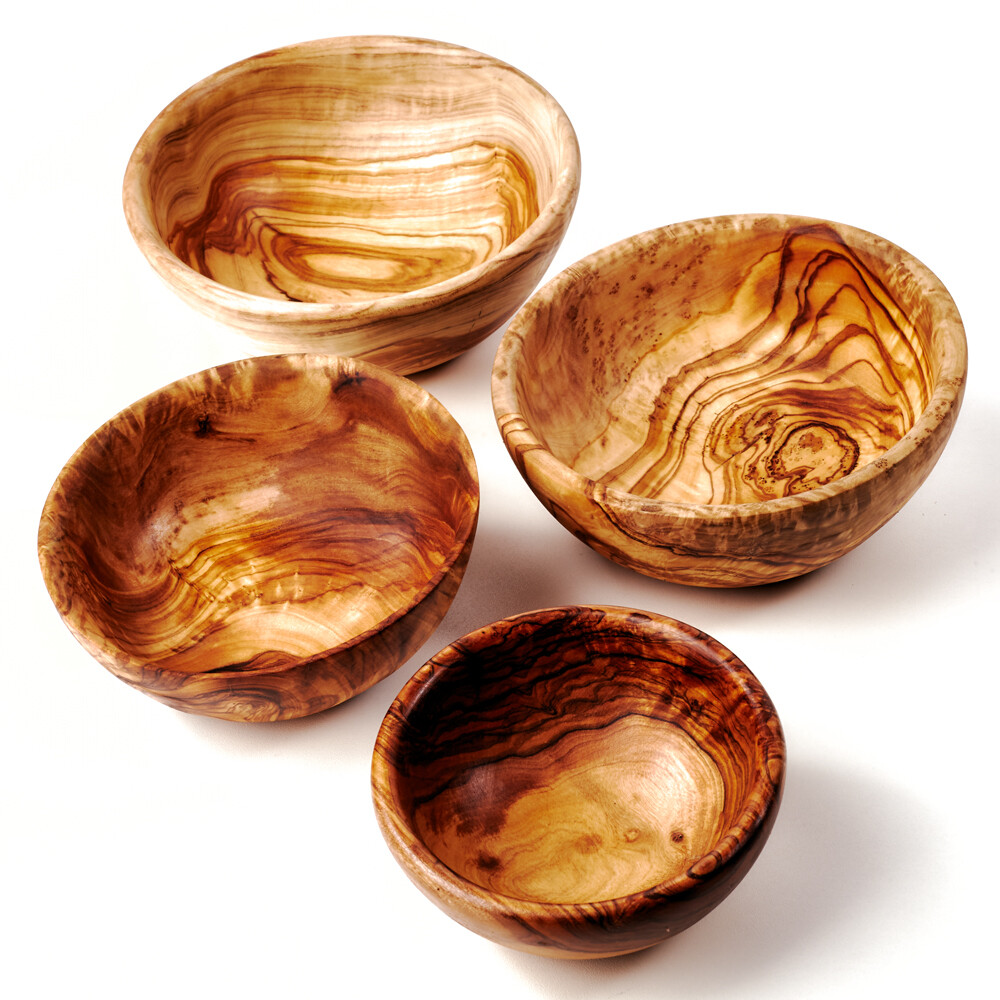 4er Set Grande Insalatiere di Legno D 'ol Ivo