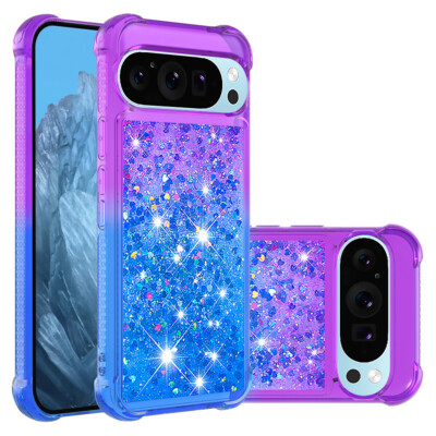 For Googel Pixel 9 Pro XL 9 5G 8A 7A Shockproof TPU Liquid Quicksand Case Cover