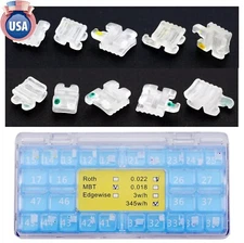 Elegan Dental Orthodontic Ceramic Brackets MBT 022 345 Clear Aesthetic Braces