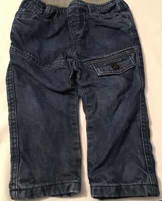 Mädchenjeanshose, gefüttert Blau, Pulli/Strick, Grau Gr. 86