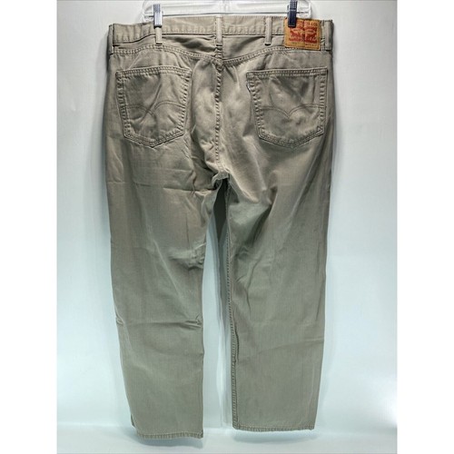 Levi's 505 Denim Jeans Brown Tan Khaki Classic Straight Leg Pants B Men's 40x30 - Picture 4 of 10